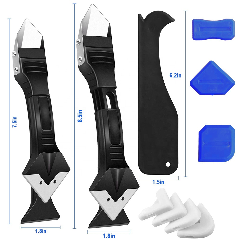 Hot Sale 3 in 1 Silicone Sealant Replace & Removal Tool  Caulking Tool Kit with 4 pcs of Sealant Tool