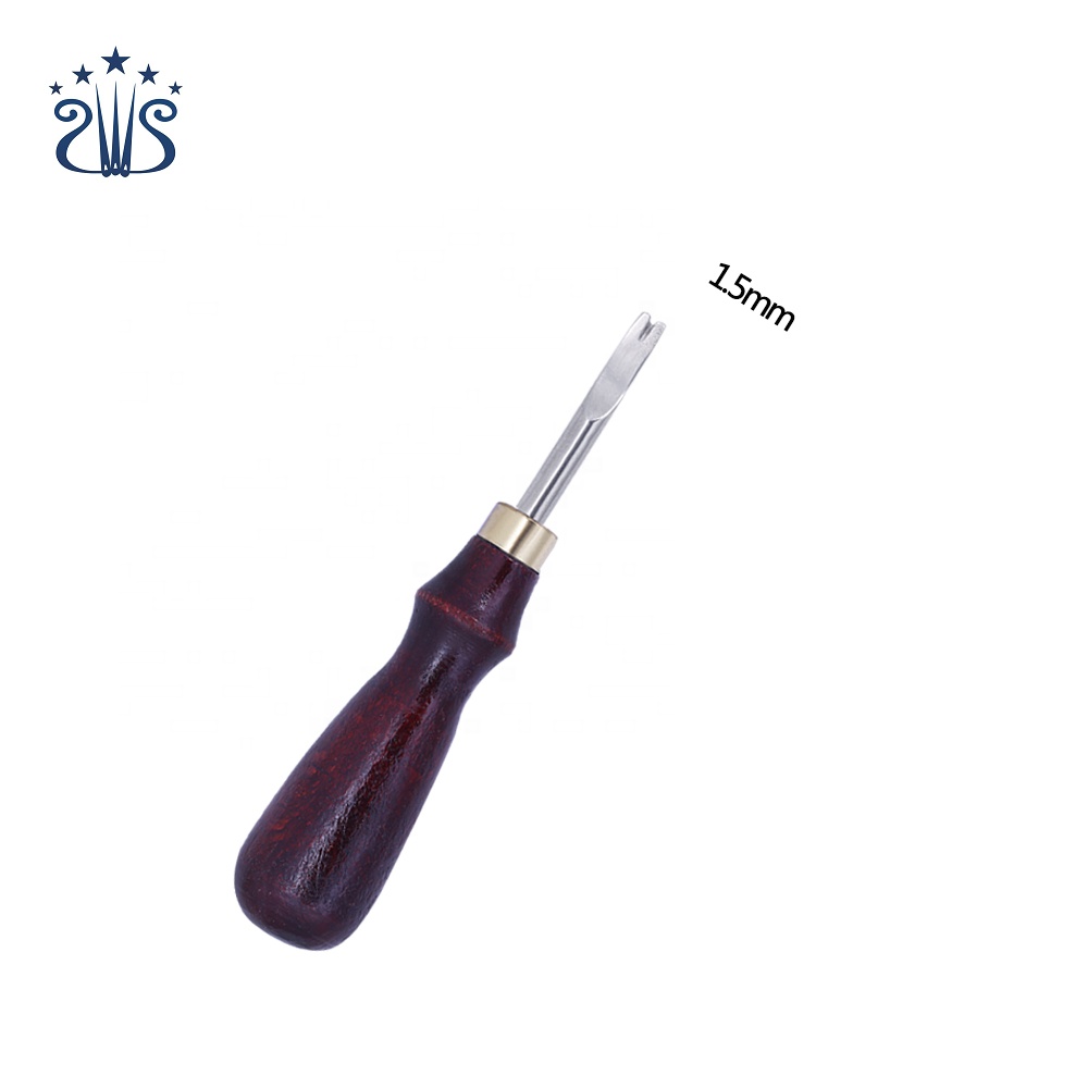 Wooden Handle Leather DIY Craft Hand Made Tools Leather Edge Beveler Tool
