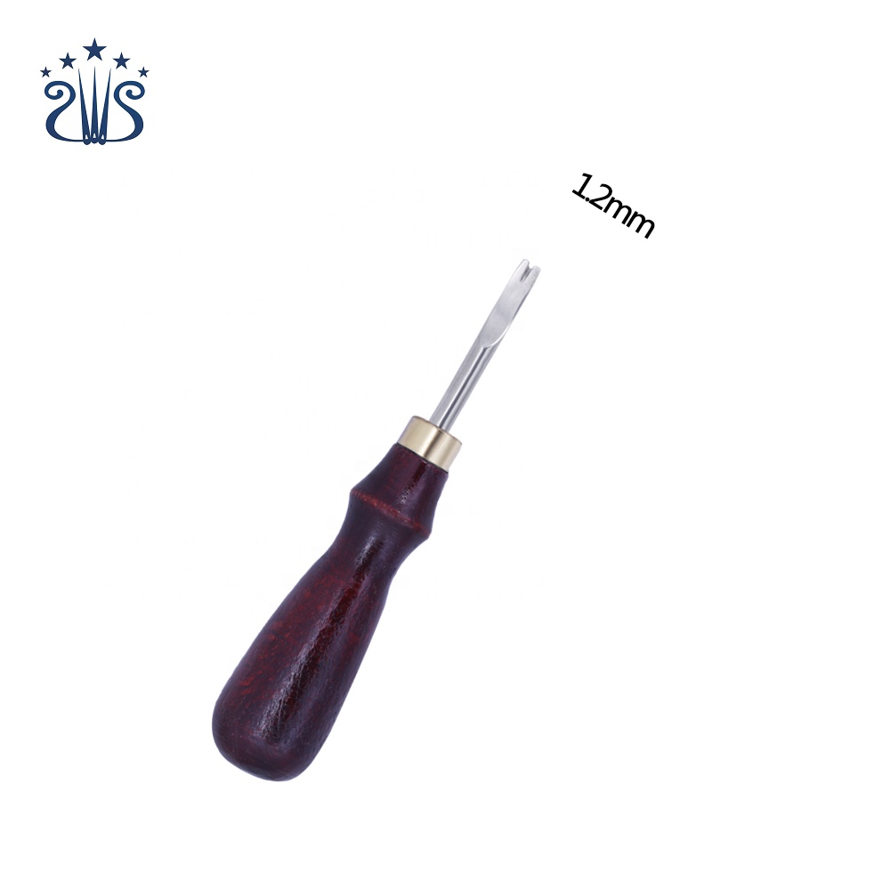 Wooden Handle Leather DIY Craft Hand Made Tools Leather Edge Beveler Tool