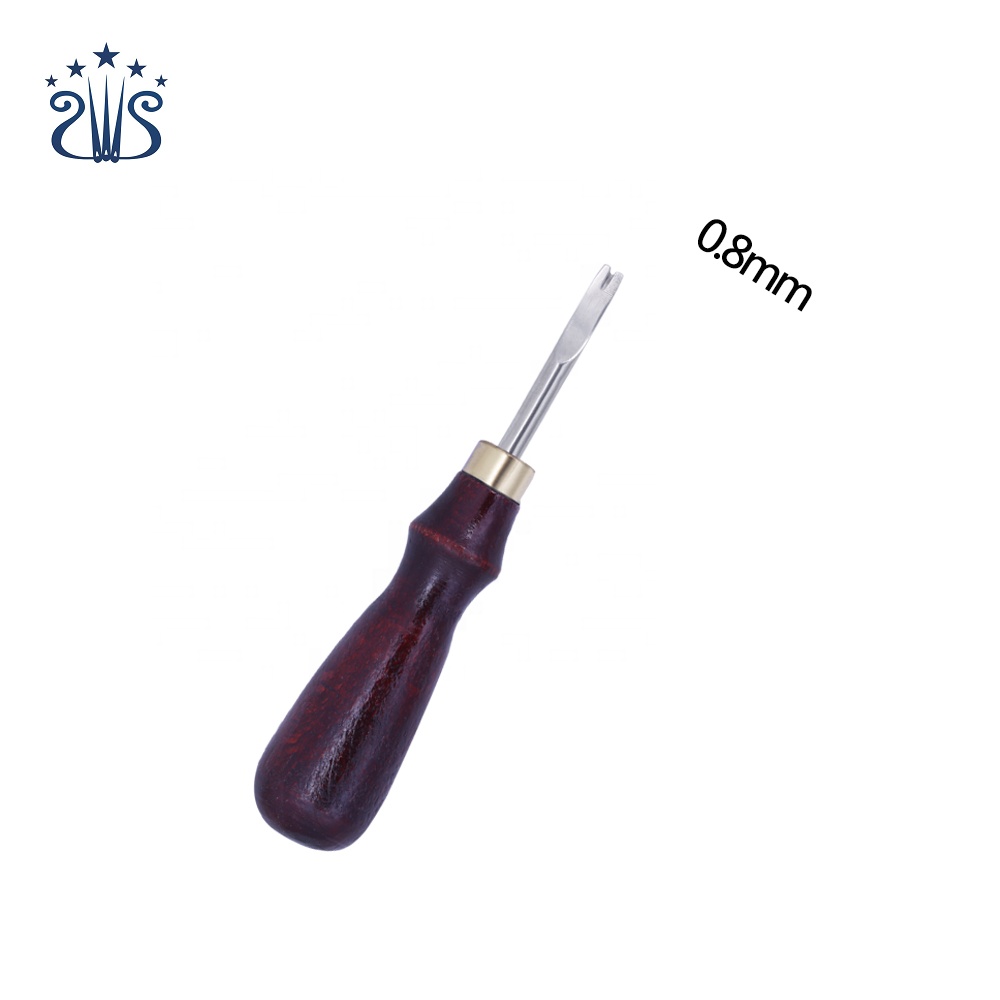 Wooden Handle Leather DIY Craft Hand Made Tools Leather Edge Beveler Tool