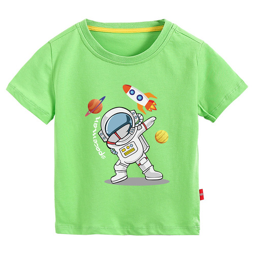 New Arrival  Printed Kids Round Neck T-Shirts Short Sleeve 100% Cotton Toddler Boys T-Shirts