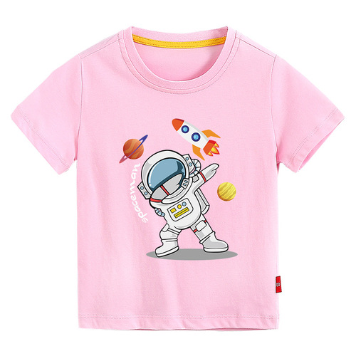 New Arrival  Printed Kids Round Neck T-Shirts Short Sleeve 100% Cotton Toddler Boys T-Shirts