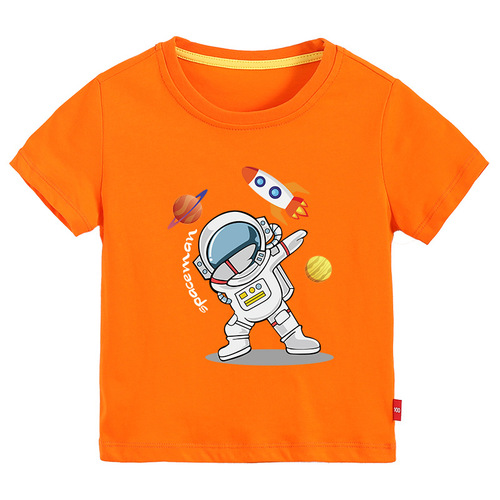 New Arrival  Printed Kids Round Neck T-Shirts Short Sleeve 100% Cotton Toddler Boys T-Shirts