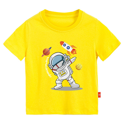 New Arrival  Printed Kids Round Neck T-Shirts Short Sleeve 100% Cotton Toddler Boys T-Shirts