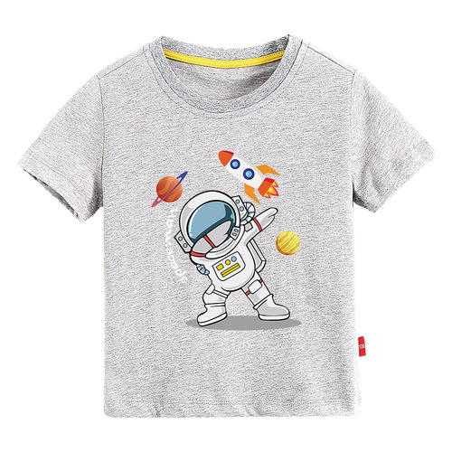 New Arrival  Printed Kids Round Neck T-Shirts Short Sleeve 100% Cotton Toddler Boys T-Shirts