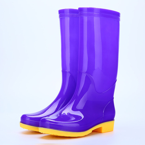 Oil acid alkali resistant water proof non safety light weight anti slip PVC Womens Rain Boots