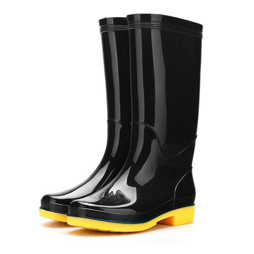 Oil acid alkali resistant water proof non safety light weight anti slip PVC Womens Rain Boots