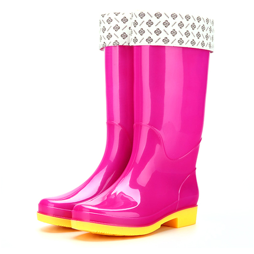 Oil acid alkali resistant water proof non safety light weight anti slip PVC Womens Rain Boots
