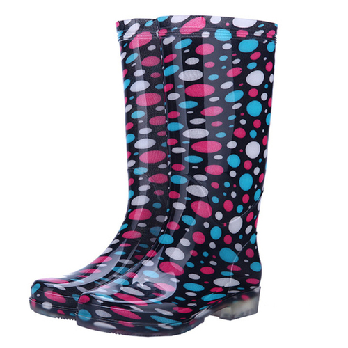 Oil acid alkali resistant water proof non safety light weight anti slip PVC Womens Rain Boots