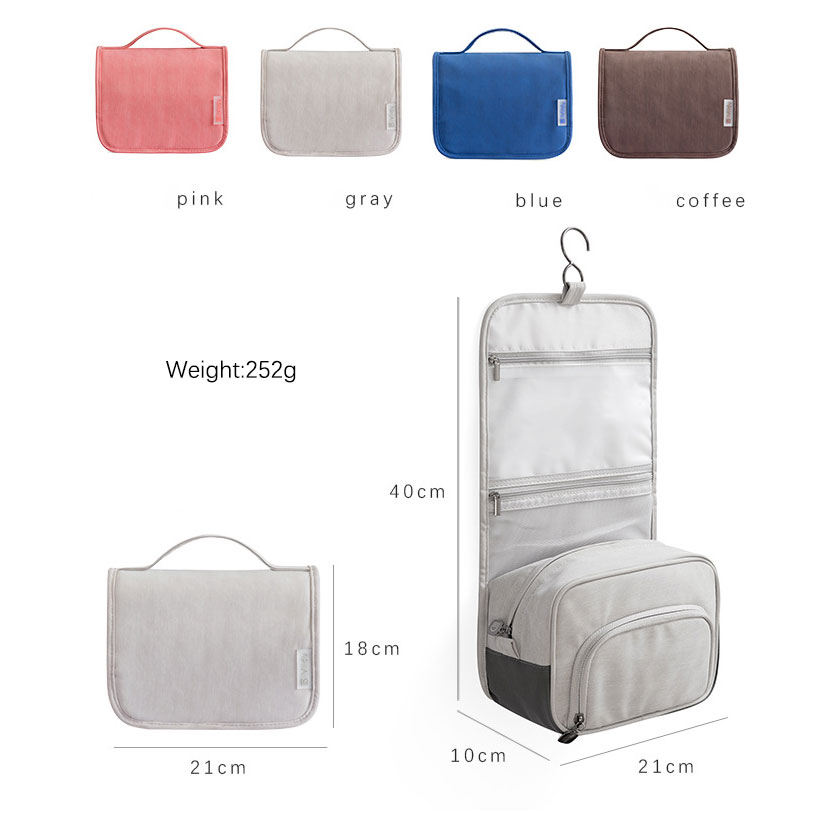 Design Foldable Travel Hook Toiletry Bag Portable Hanging Finishing waterproof makeup Cosmetic wash gargle bag