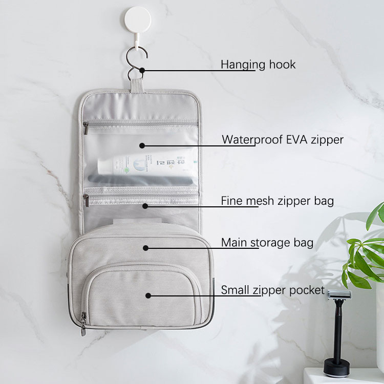 Design Foldable Travel Hook Toiletry Bag Portable Hanging Finishing waterproof makeup Cosmetic wash gargle bag