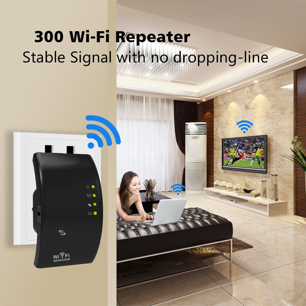 300M WiFi Range Extender Arc Repeater - Wireless Signal Booster & Router Amplifier