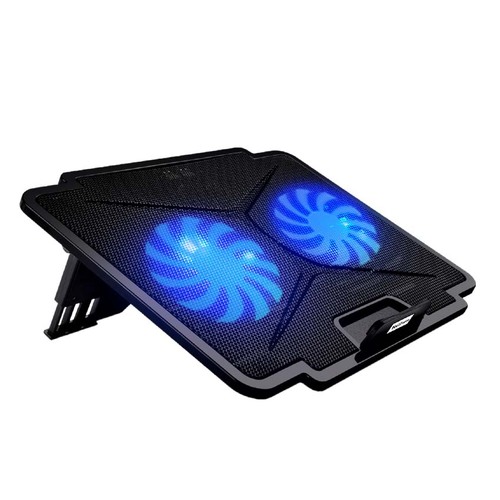 Portable super slim two cooling fans laptop pc accessories hot sale heat sink notebook cooling pad for 15.6 inch