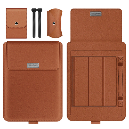 PU leather Multifunctional stand laptop bag For MacBook Air Pro 13 14 inch Laptop Sleeve Laptop accessories