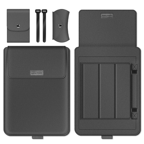 PU leather Multifunctional stand laptop bag For MacBook Air Pro 13 14 inch Laptop Sleeve Laptop accessories