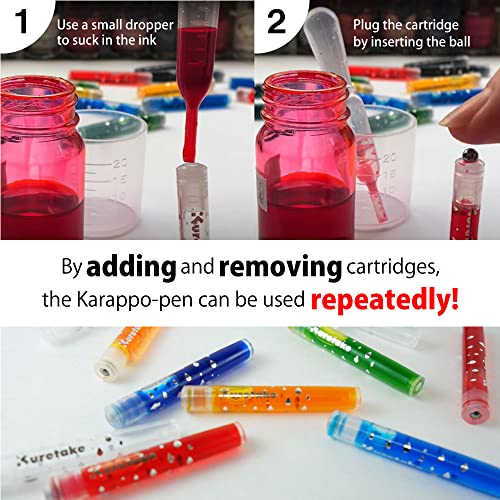 KURETAKE ink-cafe empty pen, cartridge type, fine brush ECF160-601 fountain pen ink brush pen manga pen