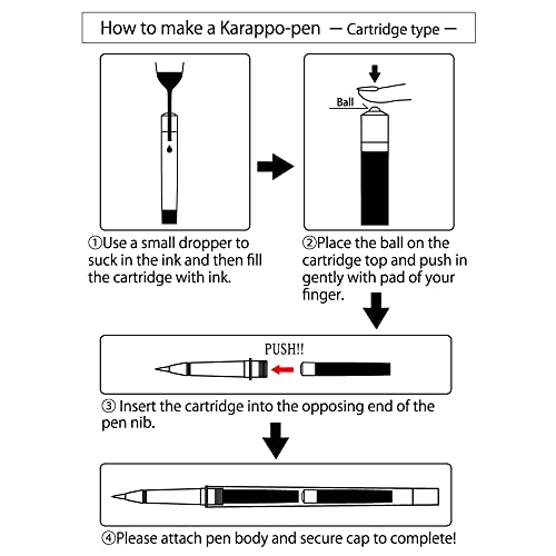 KURETAKE ink-cafe empty pen, cartridge type, fine brush ECF160-601 fountain pen ink brush pen manga pen