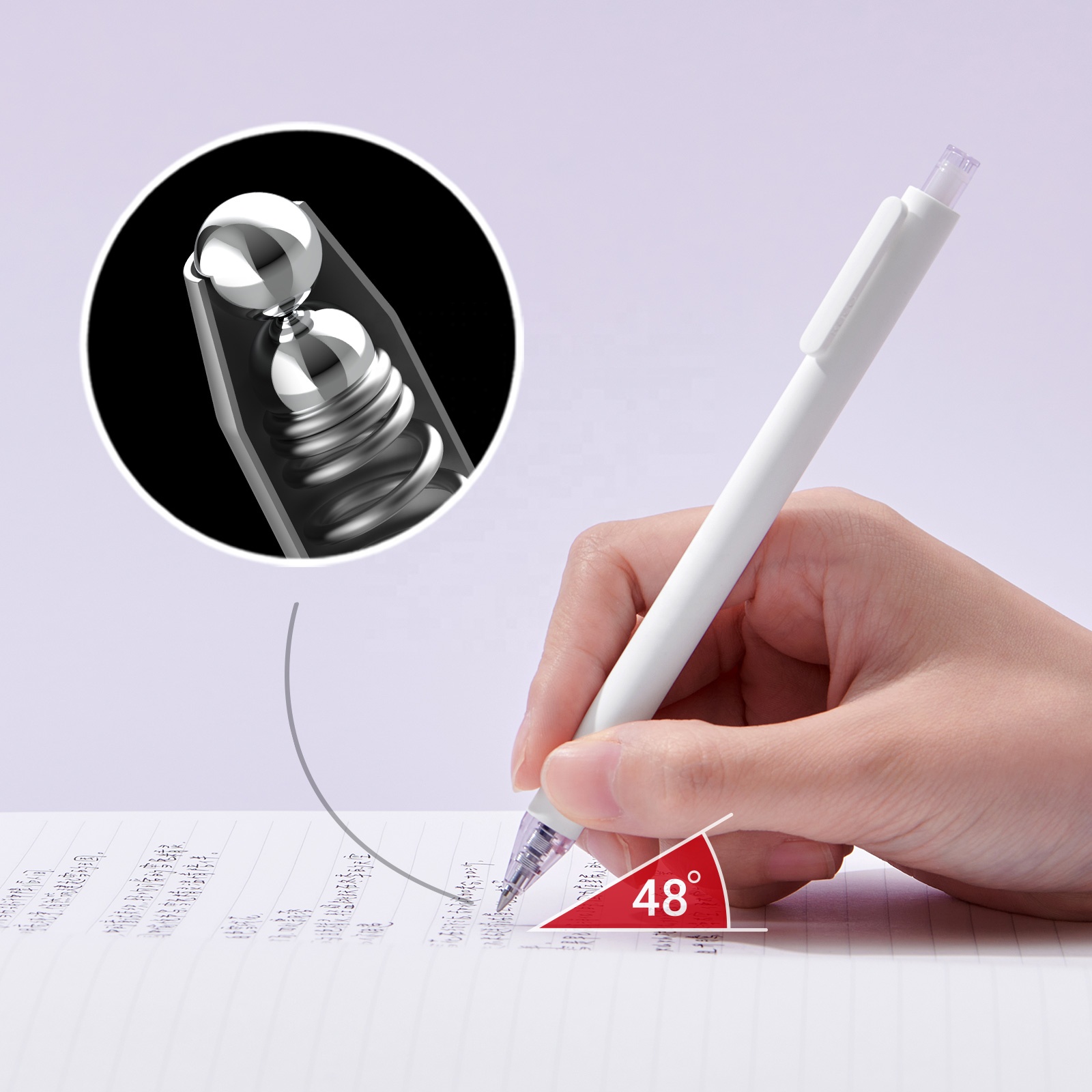 KACO PURE CANDY 5 Pieces Retractable Cute Gel Ink Pens with Sticker Soft Rubber Pen 0.5mm Fine Point Pen Sets Refillable