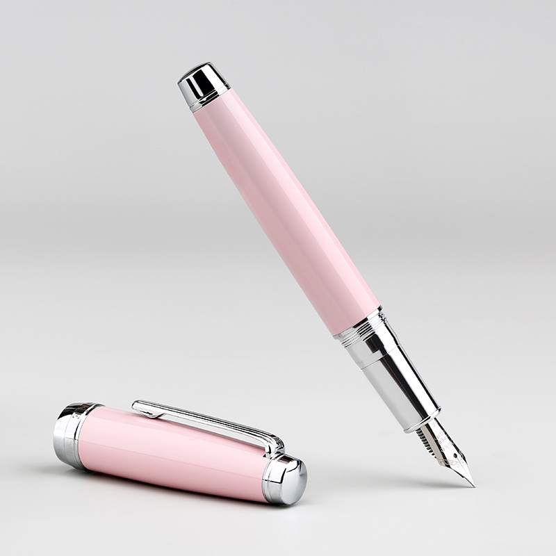 MAJOHN New Moon 3 Adorable Pink Fountain Pen Metal Color Baking Paint Extra Fine Art Nib Student Calligraphy  Pen made i