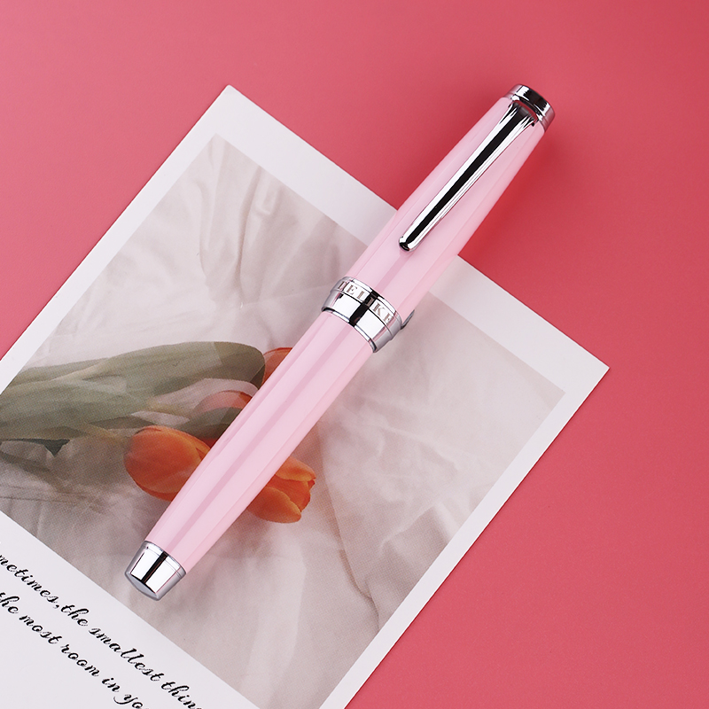 MAJOHN New Moon 3 Adorable Pink Fountain Pen Metal Color Baking Paint Extra Fine Art Nib Student Calligraphy  Pen made i