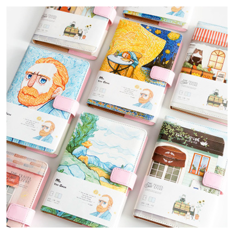 Vintage Small Notebooks School Reusable Pu Leather Dot Soft Powerbank Diary Planners  2022 Planner Pen And Noteboo