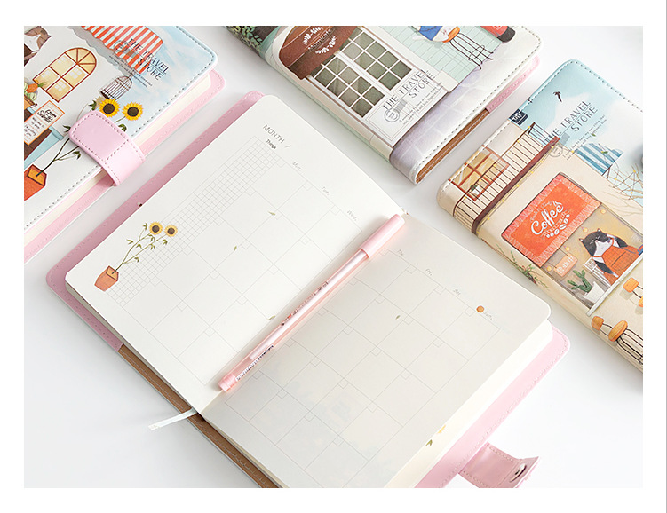 Hardcover Pen And Set Notebooks Students izable Lock Table Spiral Planner To Do List Notebook