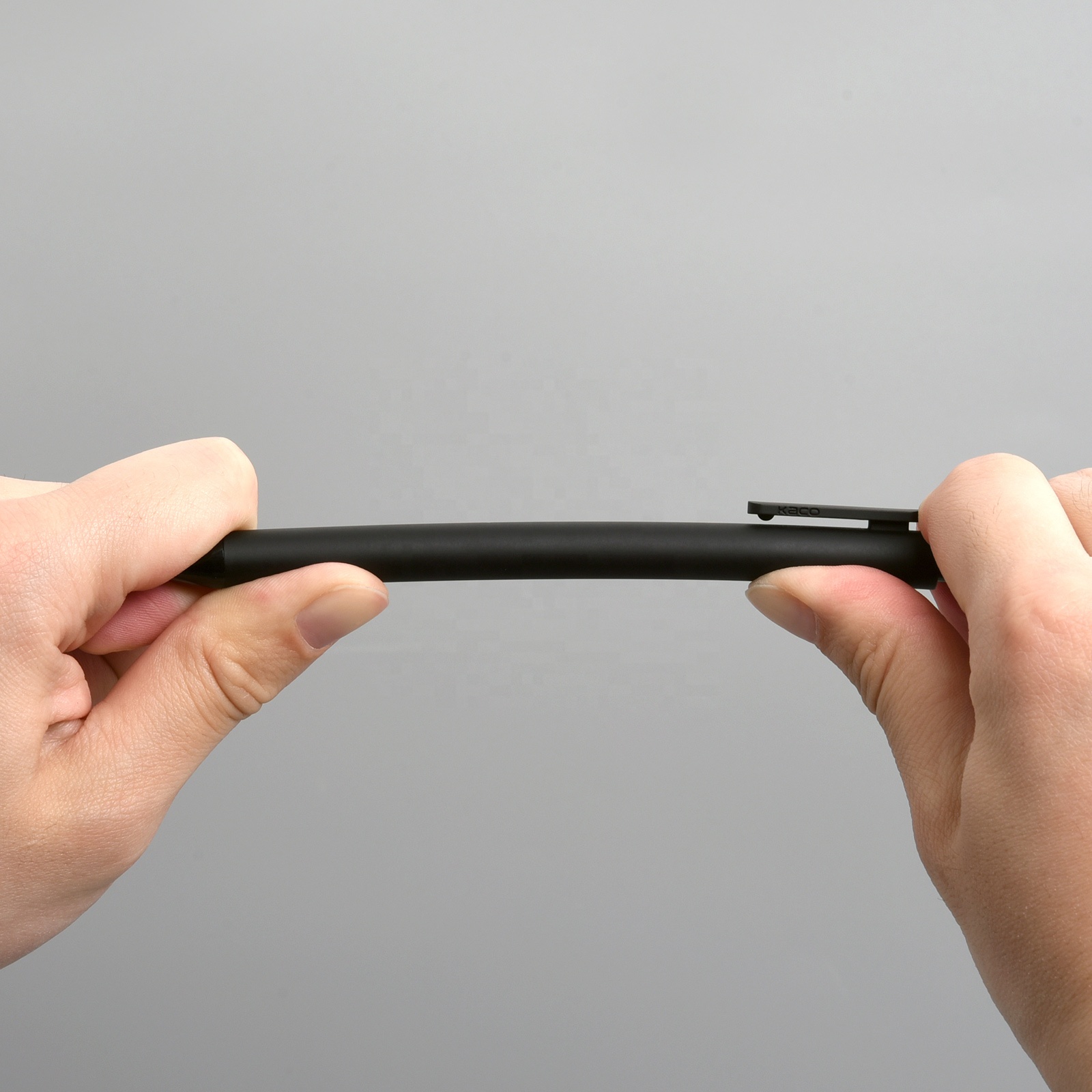 KACO PURE Retractable Refillable Gel Ink Pens 0.5mm Fine Point 10 Black Pens Set