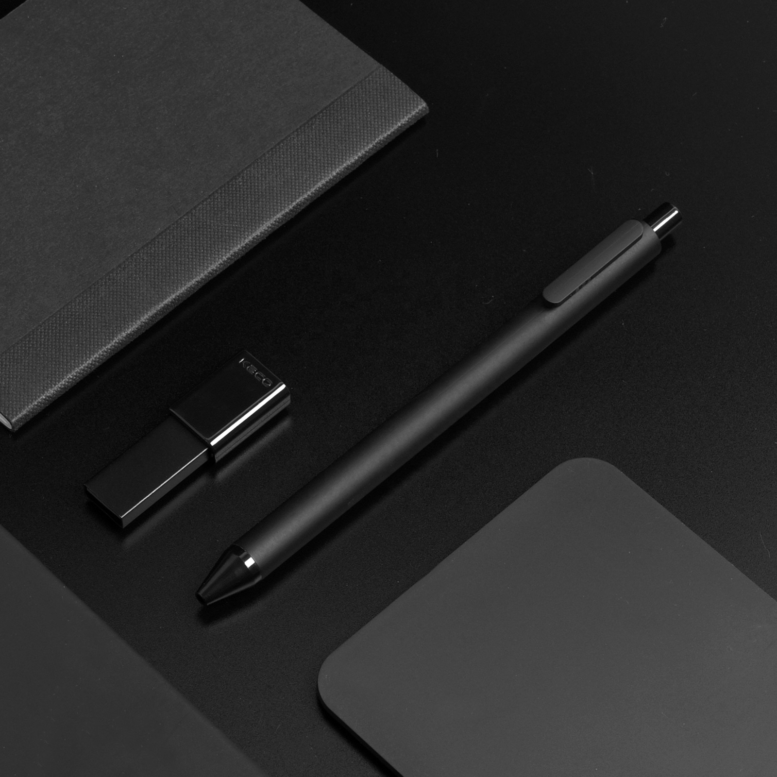 KACO PURE Retractable Refillable Gel Ink Pens 0.5mm Fine Point 10 Black Pens Set