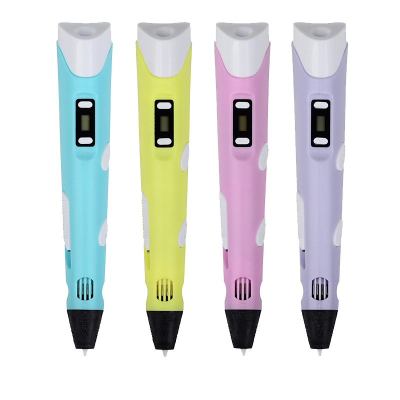 3D P62-2  5V2A  Drawing printing printer pen for kids smart ized ABS adjustable 3d printing pen for kids