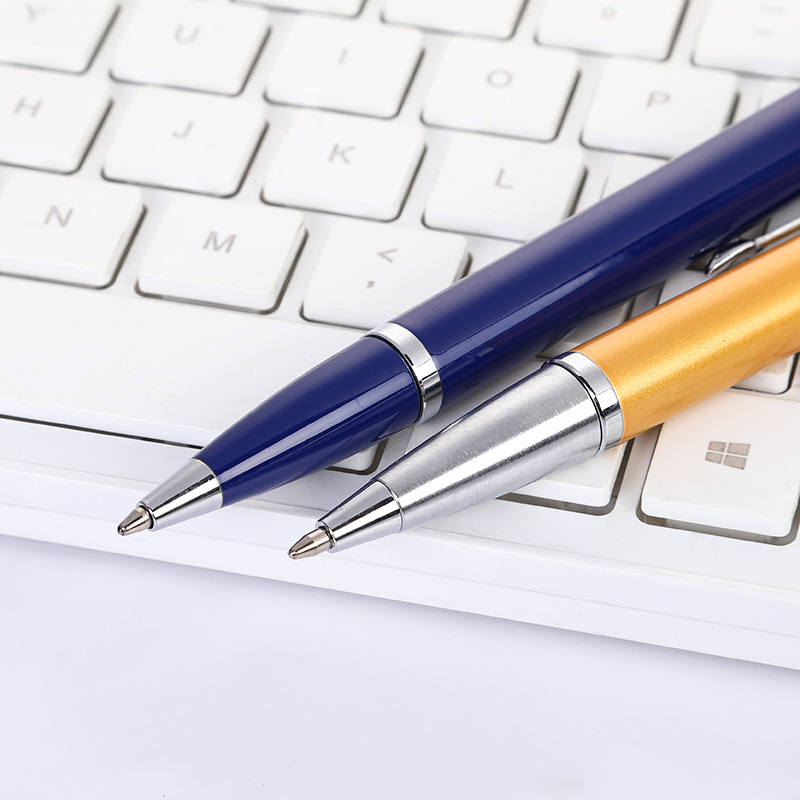 Low Price   Promotional Click Metal Ballpoint Pen With G2 424 Replaceable Refills