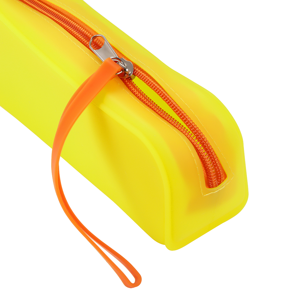 New Cute Cartoon Kawaii  Portable Silicon Pen Pencil Bag Makeup Cosmetic Pocket School Stationary Case