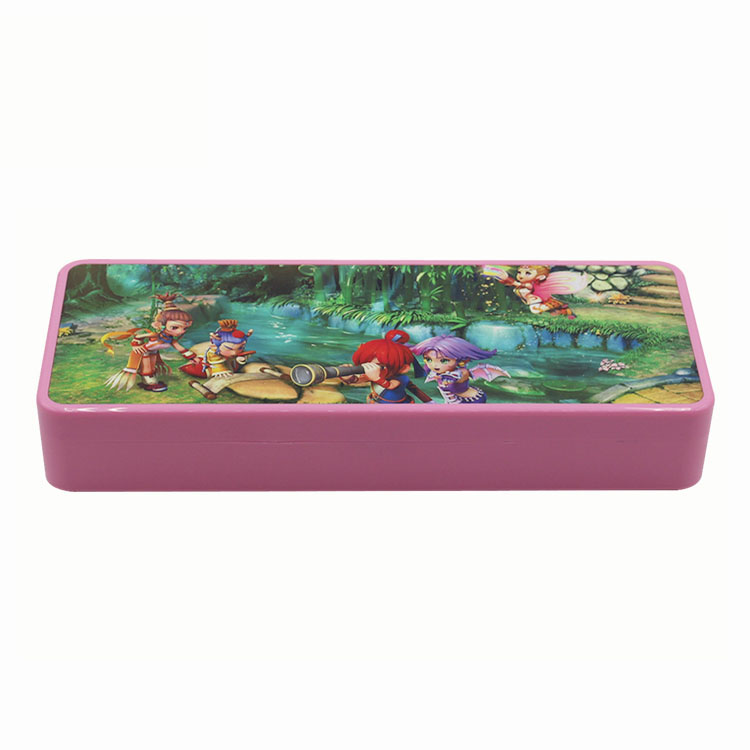 Prosub Cheap Sublimation School Stationery Box Cartoon Folding Plastic Pencil Case