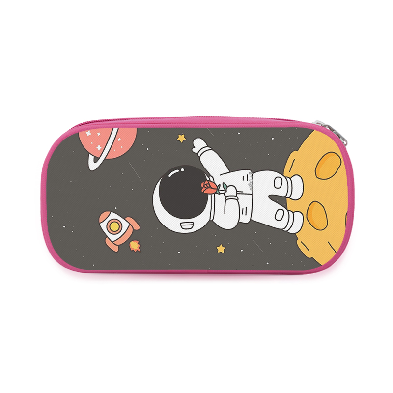 Simple Fashion Stationery Bright Color Pencil Case Pen Holder Makeup Box Zipper Pencil Box Luxury Chalk Bag Digital Prin