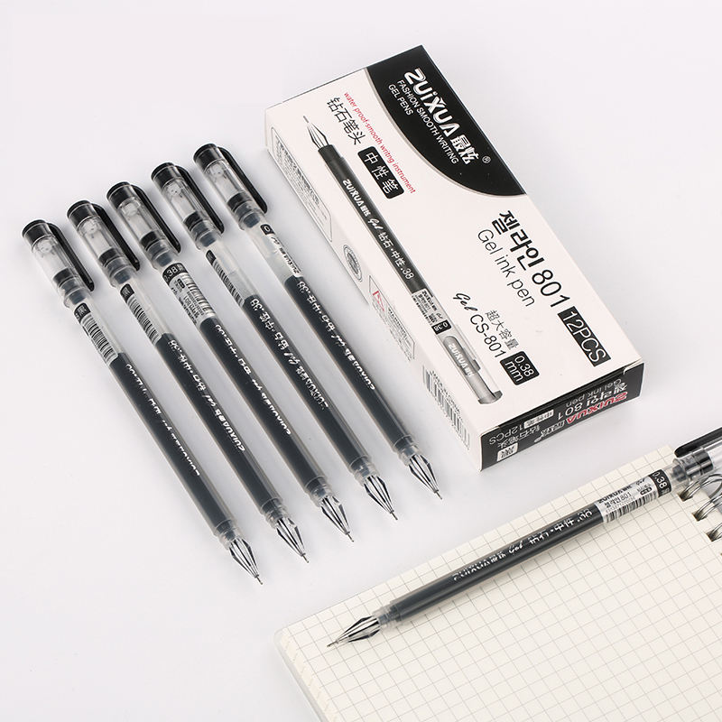 0.38 MM Signature Pen Bulk Black Blue Red  Multi Color Ink Gel Pen Set With  