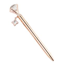 New Styles Fashion Writing Gift With Four-leaf Clover Pendant Promotion Elegant Crystal Metal Ballpoint Pen