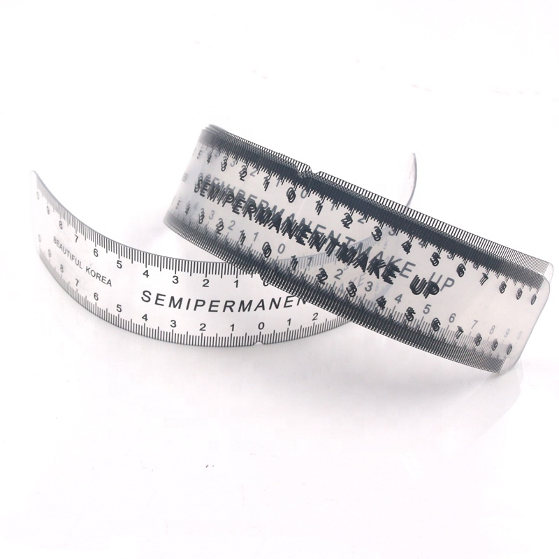 Plastic Eyebrow Soft Ruler Microblading Eyebrow Mapping Ruler
