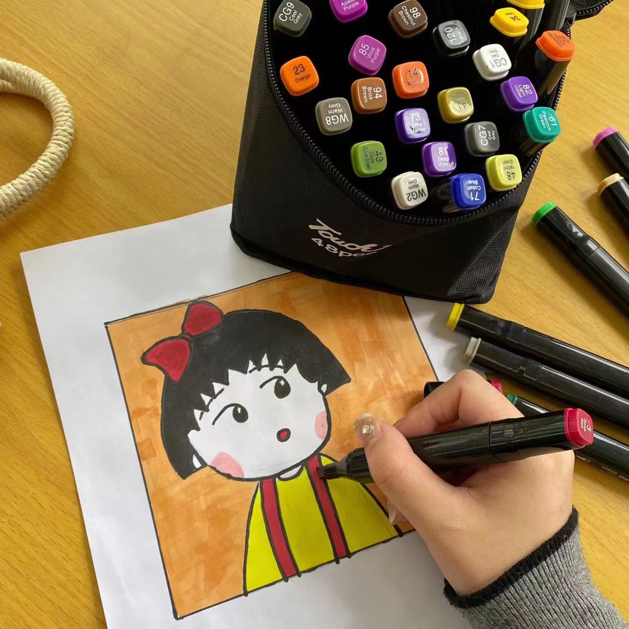 Art Supplies Dual Tip Alcohol Based 80 Colors Marker Pen Art Drawing Set for Sketching