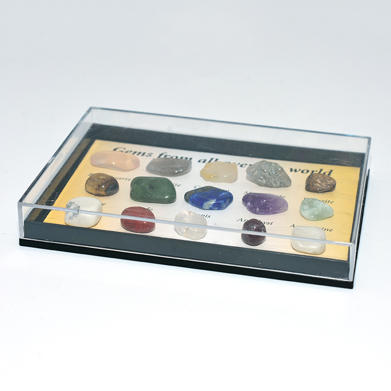15pcs Irregular Natural Stone Mineral Gemstone Rock Educational Collection Set For Home Decorations