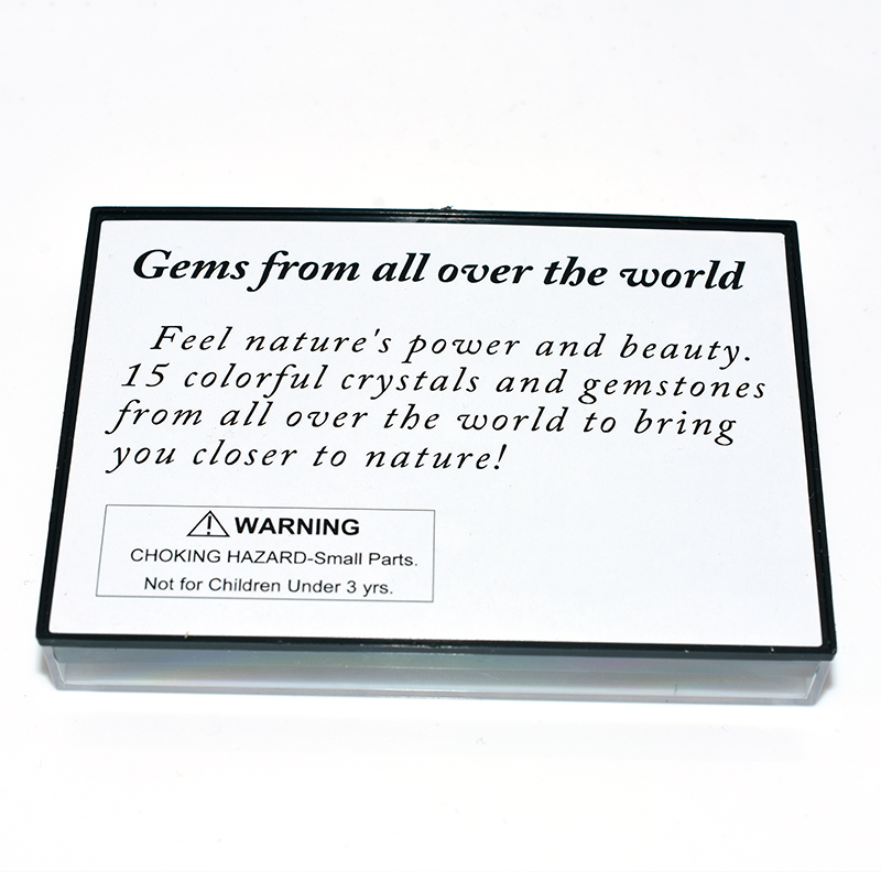 15pcs Irregular Natural Stone Mineral Gemstone Rock Educational Collection Set For Home Decorations