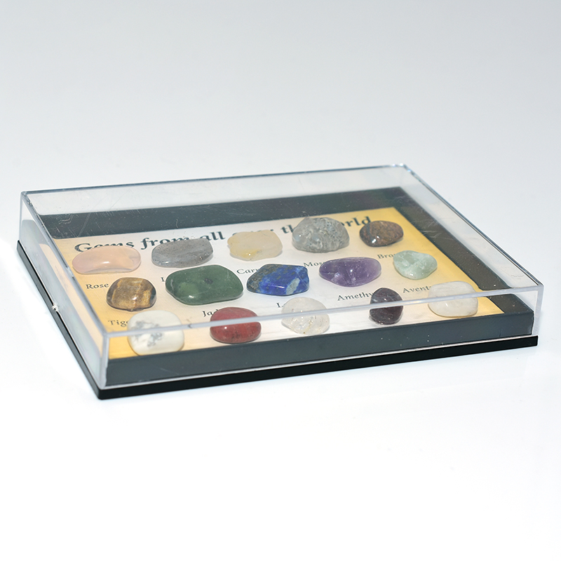 15pcs Irregular Natural Stone Mineral Gemstone Rock Educational Collection Set For Home Decorations