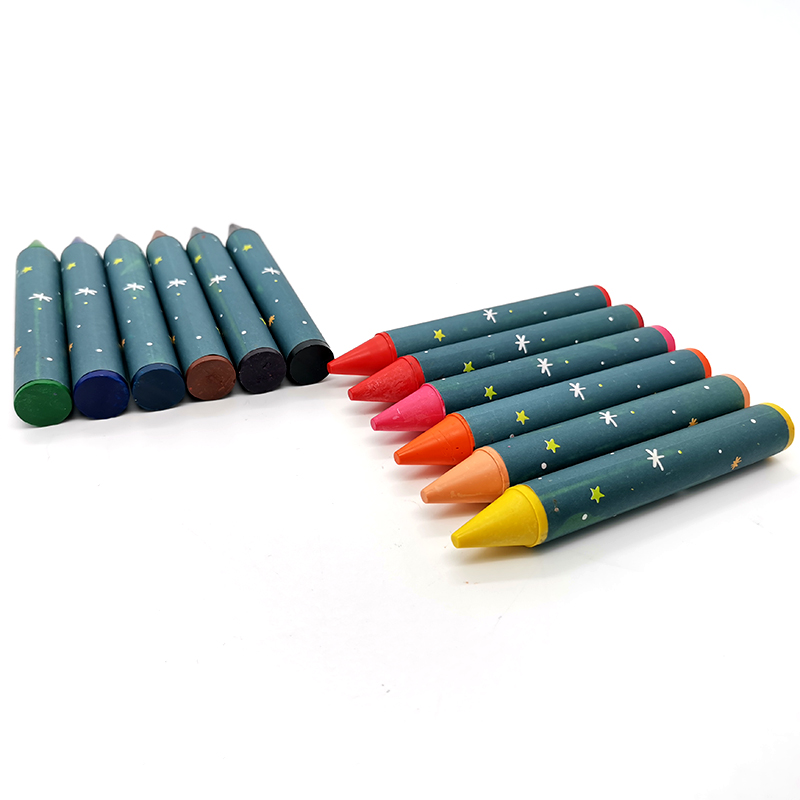 Non toxic jumbo size 12 colors wax crayons 14mm thick kids crayons set for children fat 12 oil colour