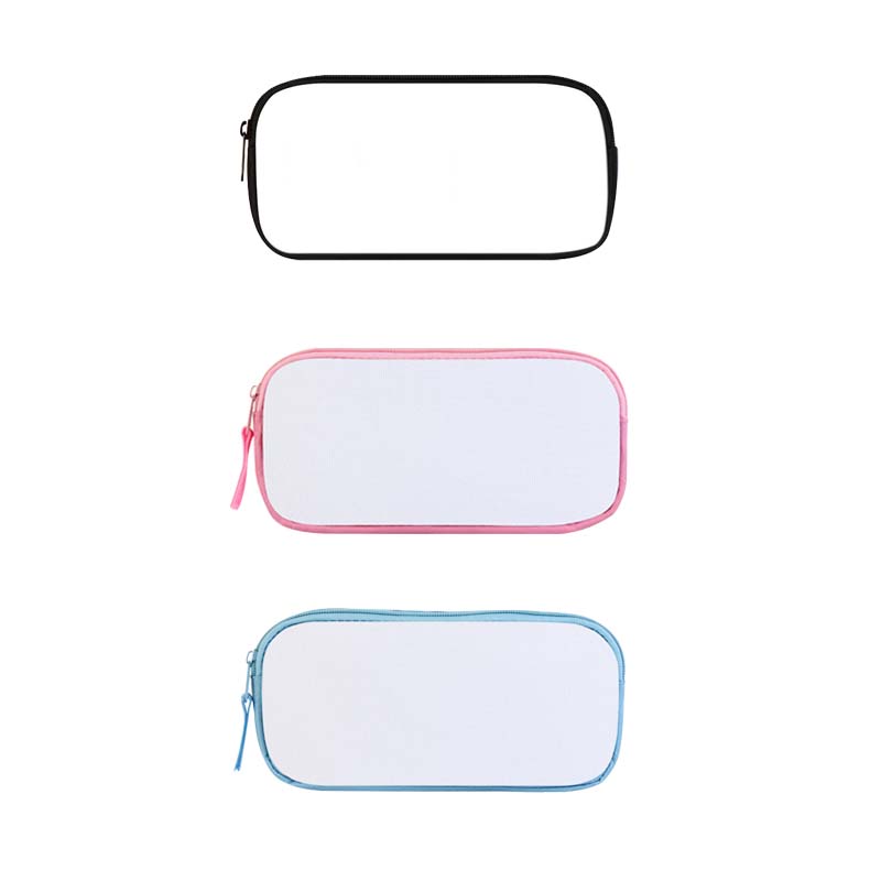 Sublimation Blank Canvas Pencil Case With Zipper Sublimation Heat Transfer Printing DIY Pencil Bag