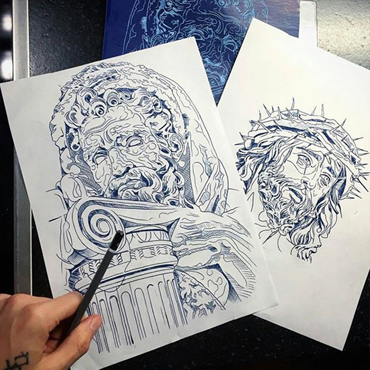 High Quality 4 Layers 100 Sheets Per Box A4 Size Transfer Paper Tattoo Thermal Stencil Carbon Copier Paper For Tattoo Ar