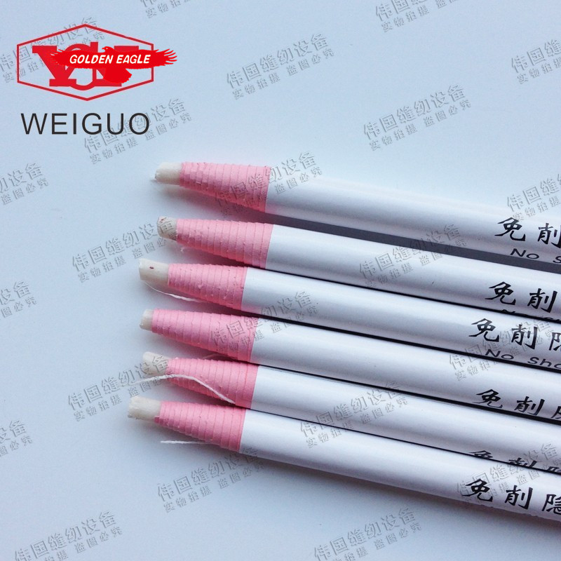 Special white leather garment cut free disappear pen stroke disappear pull tailoring with crayons