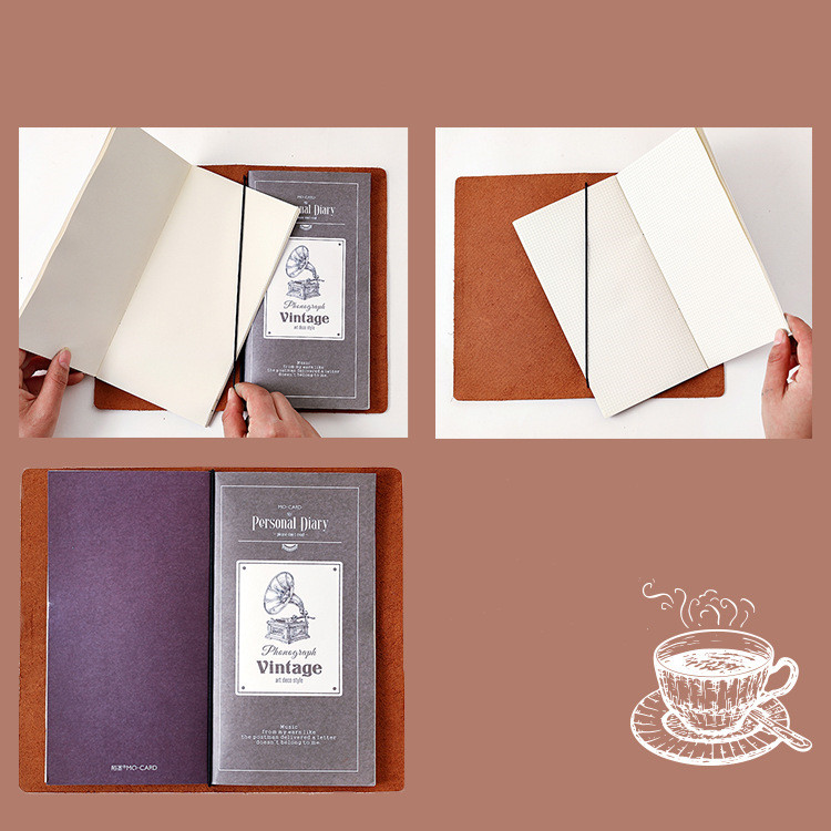 Retro TN Pocket Inner Core Book Series Creative Cute Small Size A6 Notebook