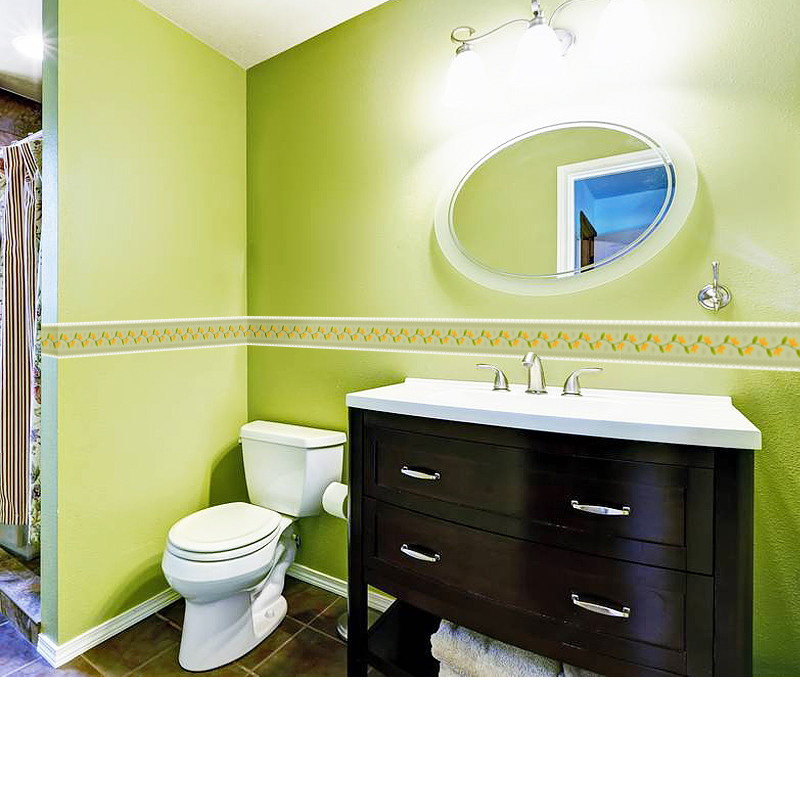 10M PVC Waterproof Tile Floor Waistline Wall Sticker