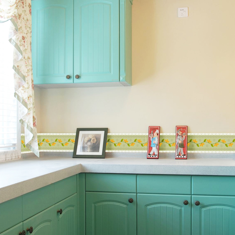 10M PVC Waterproof Tile Floor Waistline Wall Sticker