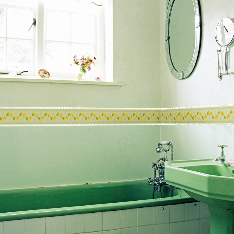 10M PVC Waterproof Tile Floor Waistline Wall Sticker