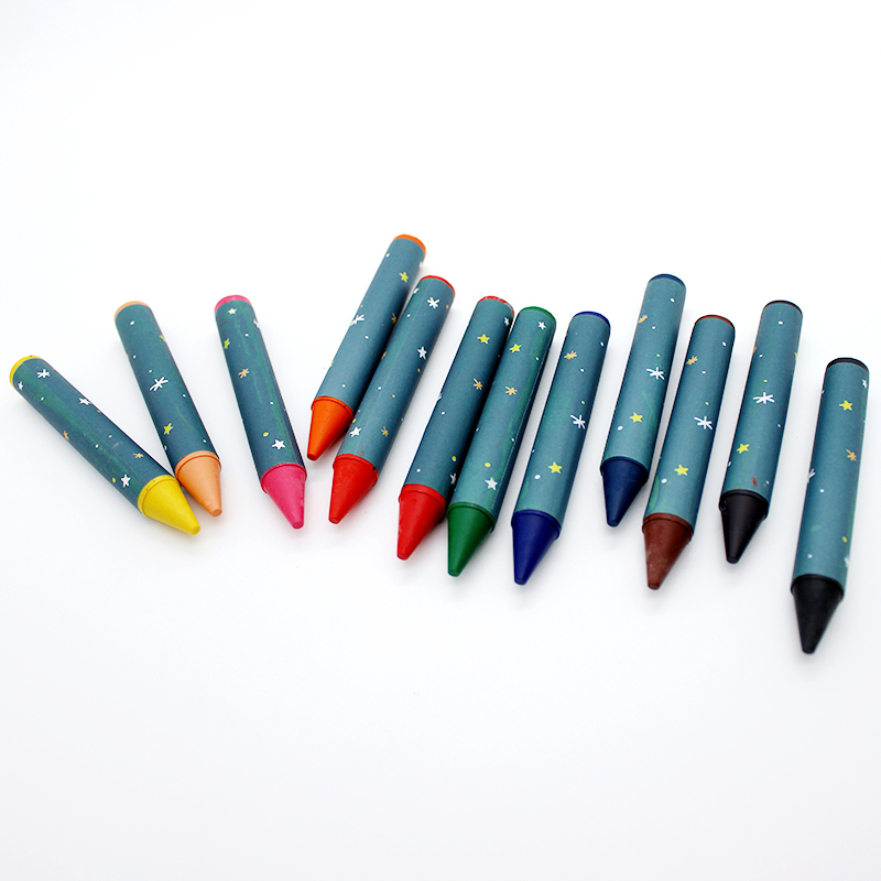 12 colored jumbo wax crayon professional non toxic kids coloring fat crayons set for children
