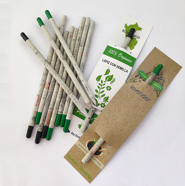plant fun Eco friendly new promotion 100% recycled newspaper pencil